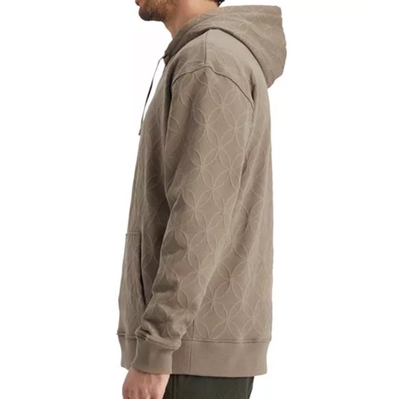 NWT Scotch & Soda Men’s Sz Med Dark Brown Jacquard Terry Relaxed Fit Hoodie - Picture 15 of 16